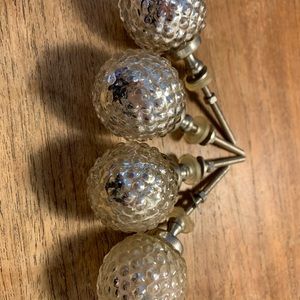 4 Anthropologie Silver Mercury Glass Knobs